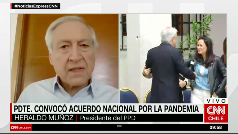 Acuerdo Nacional: Heraldo Muñoz dice que la mayoría de la oposición se sumará, pero pide “que el presidente escuche”