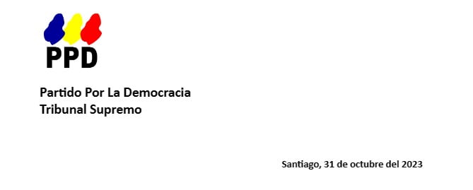 Comunicado Tribunal Supremo PPD referente a las elecciones JPPD 2023