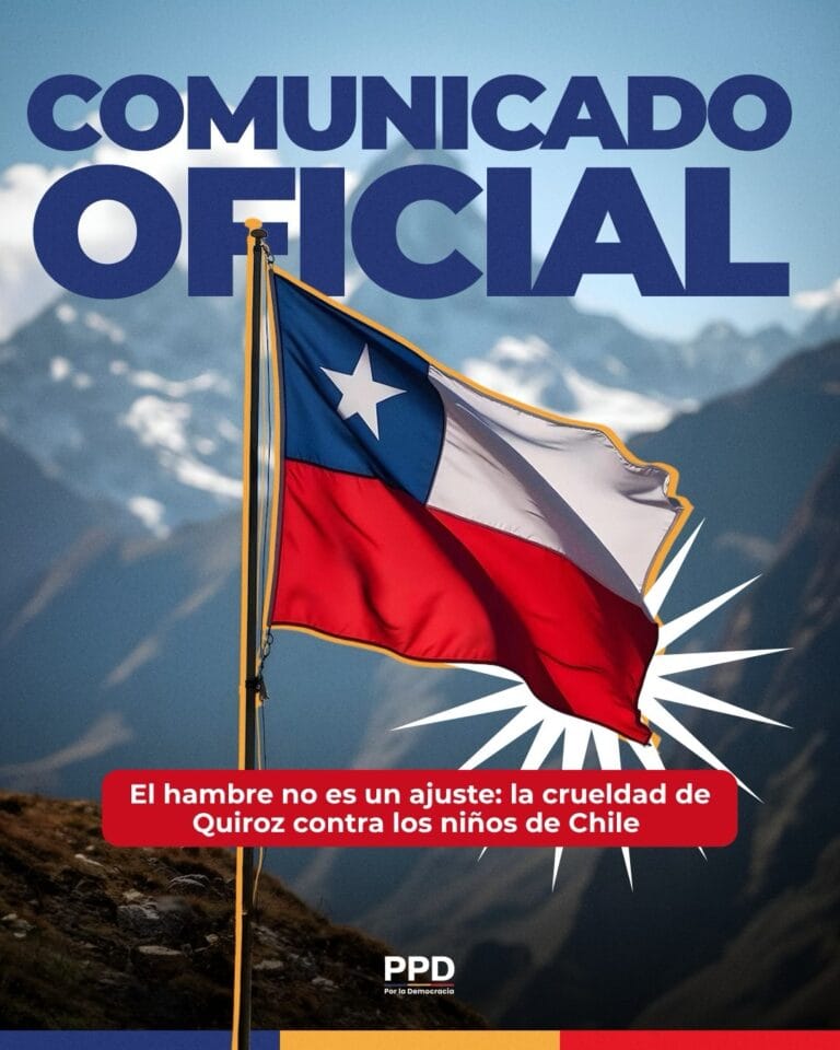 comunicado oficial: El hambre no es un ajuste: la crueldad de Quiroz contra los niños de Chile